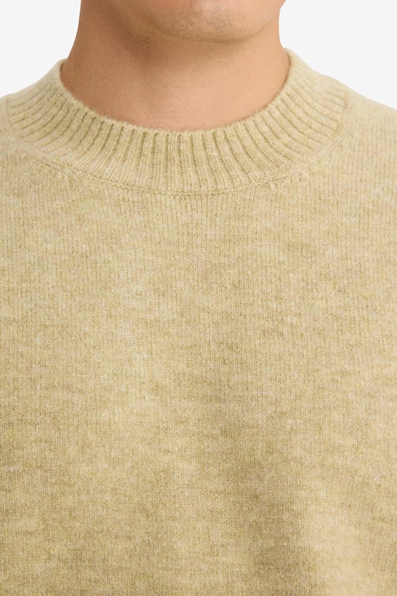 DeFacto Green Man Relax Fit Crew Neck Knitwear Pullover Casual - Image 3